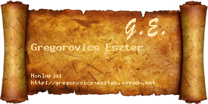 Gregorovics Eszter névjegykártya